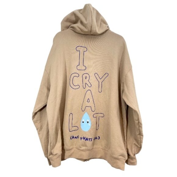 The Mayfair Group I Cry A Lot Hoodie Size L/XL New $118 - Picture 1 of 5